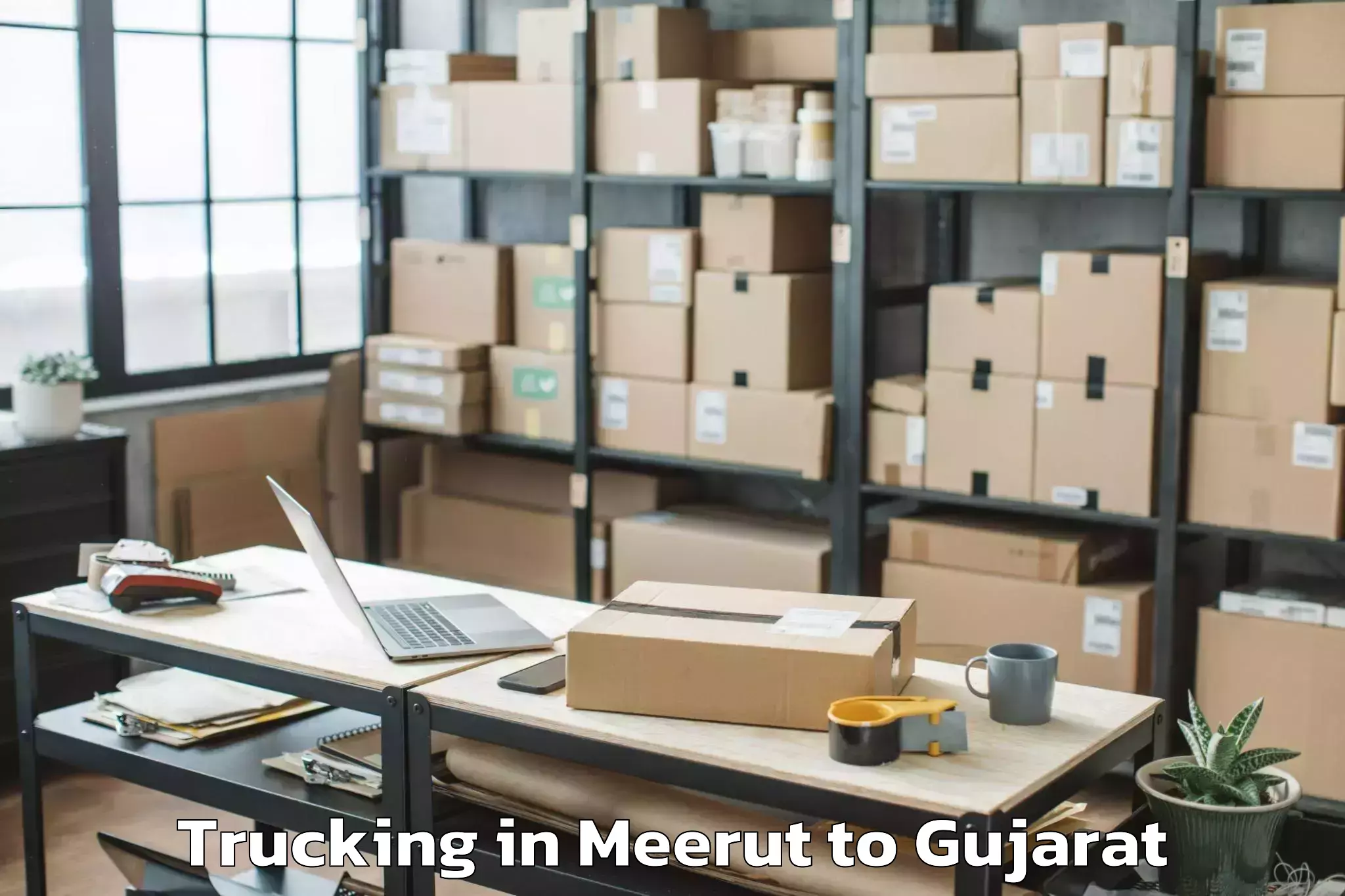 Top Meerut to Gandhidham Trucking Available